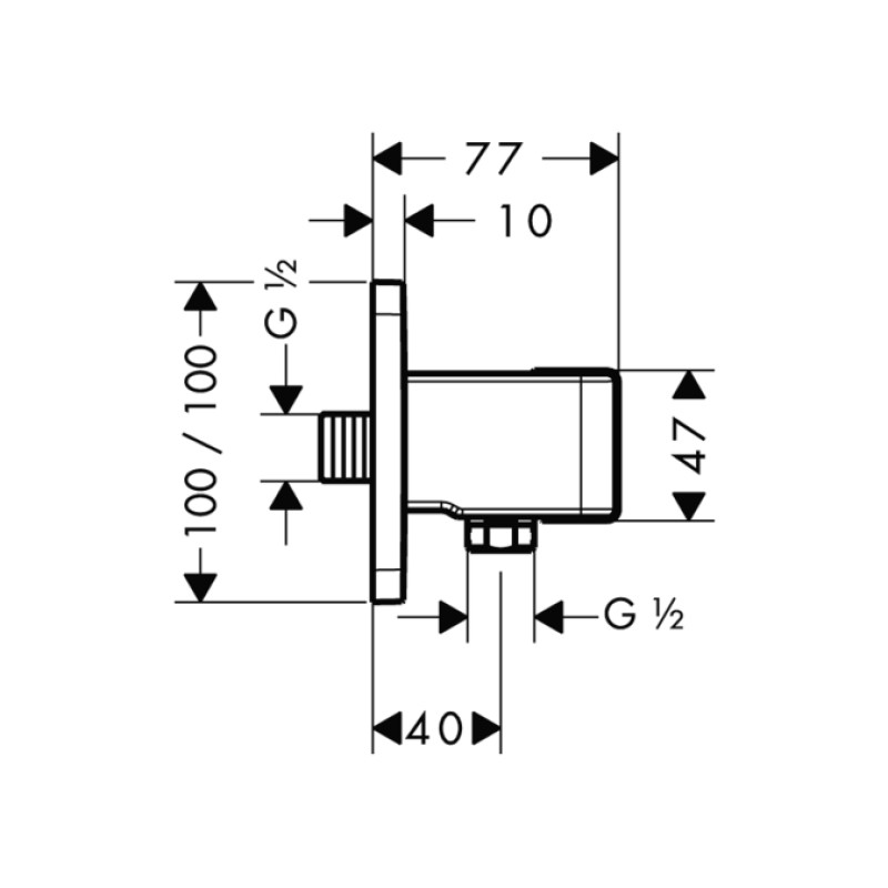 Axor Urquiola - тримач для ручного душу HANSGROHE 11626000, (11626000)
