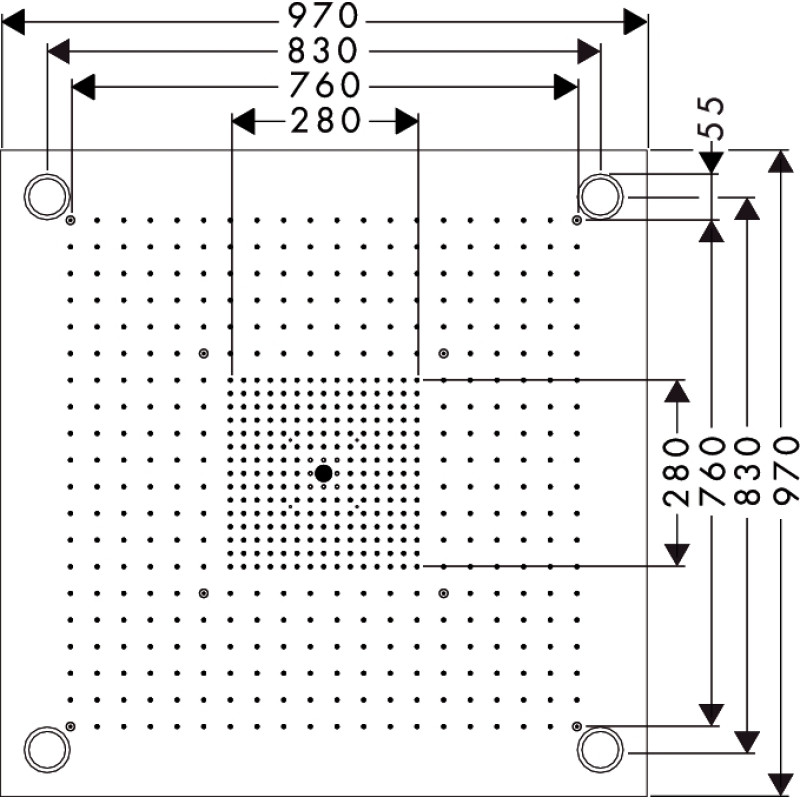 Axor Starck ShowerCollection верхня душова система з підсвічуванням, (10623800)