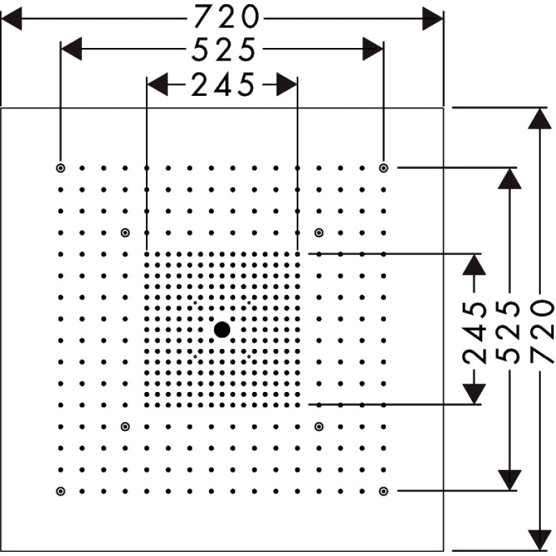Axor Starck ShowerCollection верхний душ без подсветки, (10625800)