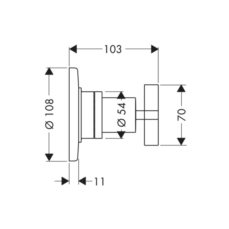 Axor Citterio запірний / перемикаючий вентиль, СМ, з хрестової рукояткою, AXOR (39925000)