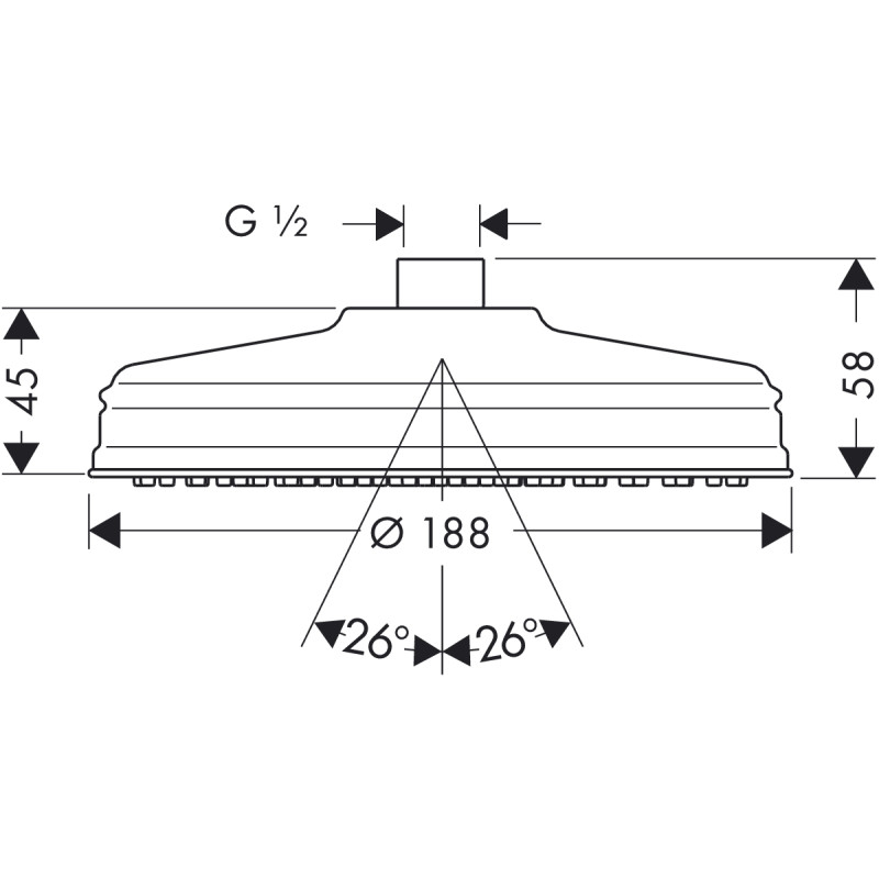 Axor верхній душ HANSGROHE 28487000, (28487000)