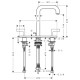 Axor Citterio смеситель для раковины, на 3 отверстия с коротким изливом, (39136000)