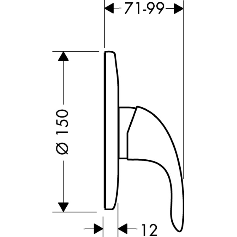 Hansgrohe Focus E Смеситель для душа, однорычажный, (31765000)