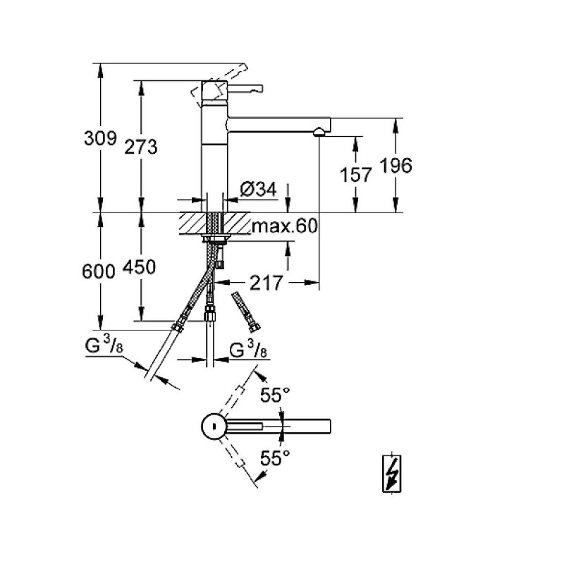 Grohe Essence Смеситель для кухни, однорычажный, (32107000)