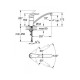 Grohe EURODISC NEW-смеситель однорычажный для Кухни (Гибкая подводка), хром, (33770001)
