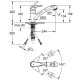 Grohe EURODISC-смеситель однорычажный для Кухни (Гибкий подвока, выдвижной излив на 2 режима), хром, (32257001)