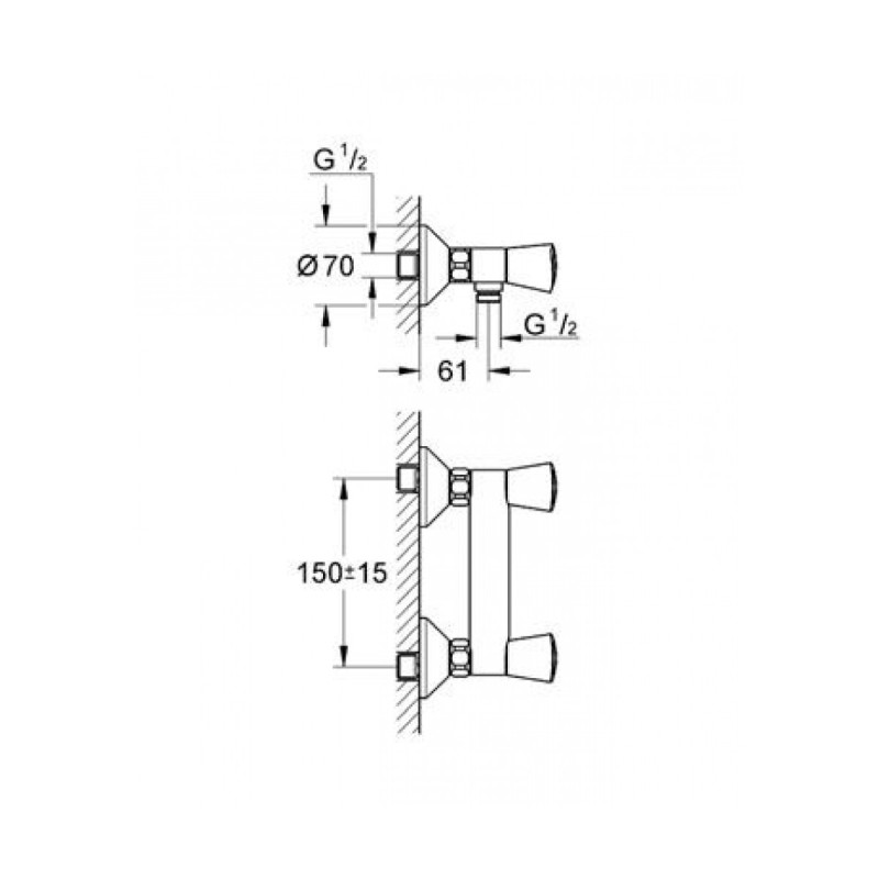 Grohe COSTA S - Смеситель в душ, хром, (26317001)