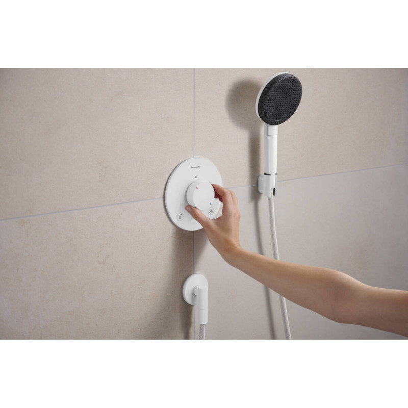 Hansgrohe ECOSTAT COMFORT S термостат для 2х потребителей, ПМ, белый матовый, (33715700)