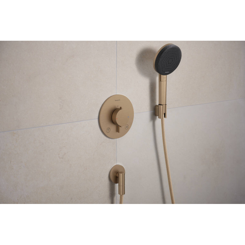 Hansgrohe ECOSTAT COMFORT S термостат для 2х потребителей, ПМ, шлифованная бронза, (33715140)