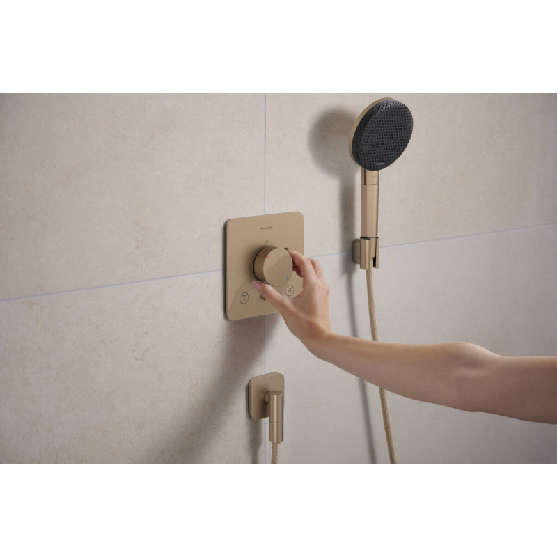 Hansgrohe ECOSTAT COMFORT Q термостат для 2х потребителей, ПМ, шлифованная бронза, (33713140)