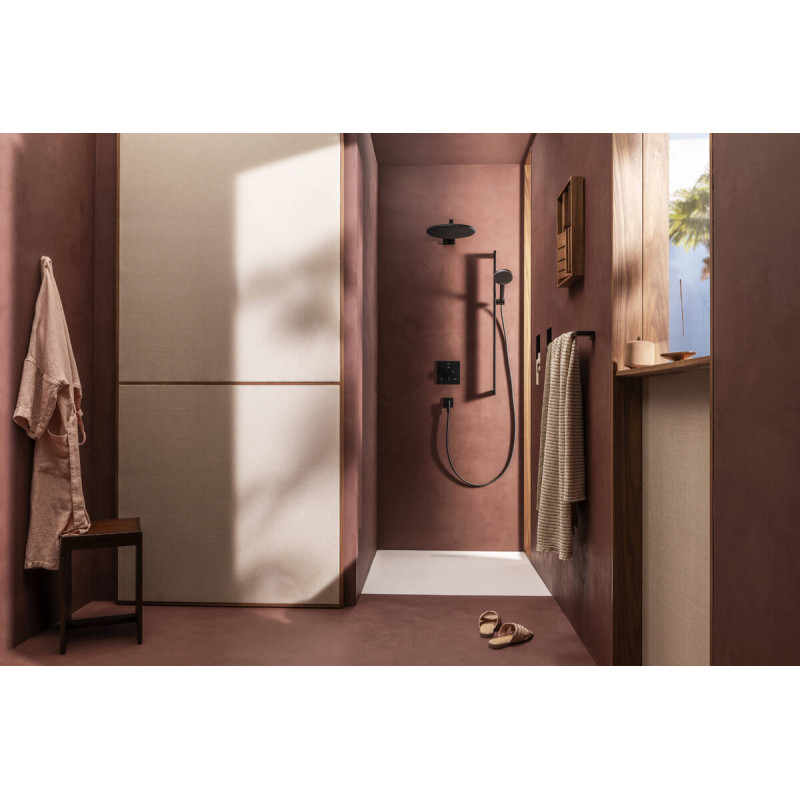 Hansgrohe ECOSTAT COMFORT E термостат для 2х потребителей, ПМ, черный матовый, (33711670)