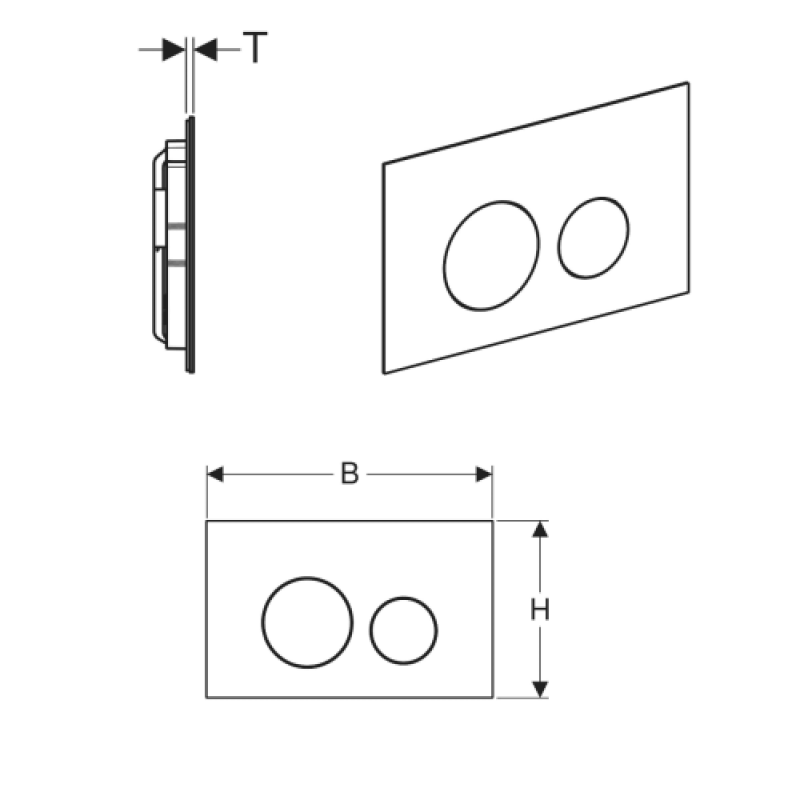 Geberit SIGMA40 ROUND смывная клавиша для двойного смыва, красное золото / матовый, легко чистится, (115.628.QB.1)