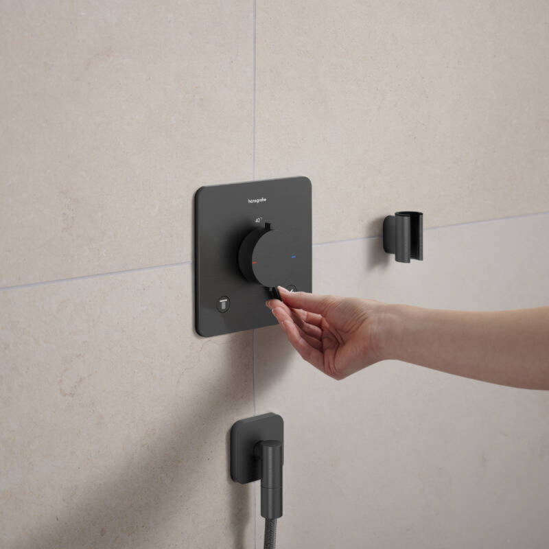 Hansgrohe PORTER FINE тримач для душу, шліфованний чорний хром, (28885340)