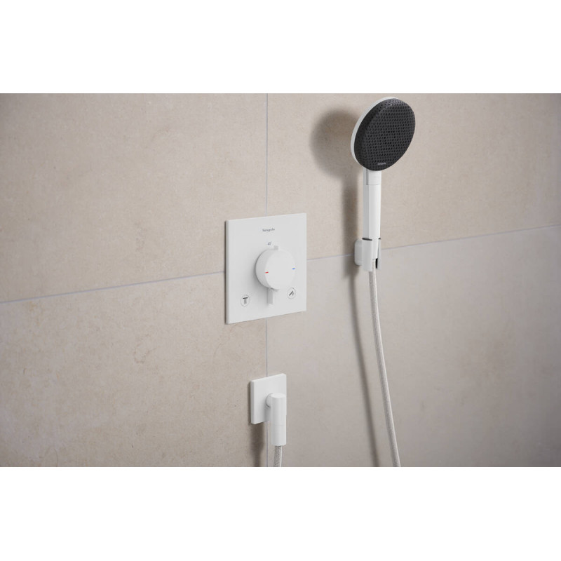 Hansgrohe RAINDANCE ALIVE SELECT S душевой набор EcoSmart (ручной душ 3режима, шланг, держатель), белый матовый, (24611700)