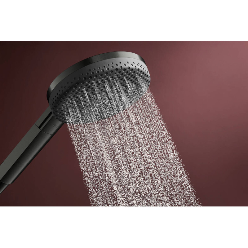 Hansgrohe RAINDANCE ALIVE SELECT S душовий набір EcoSmart (ручний душ 3режими, шланг, тримач), шліфованний чорний хром, (24611340)