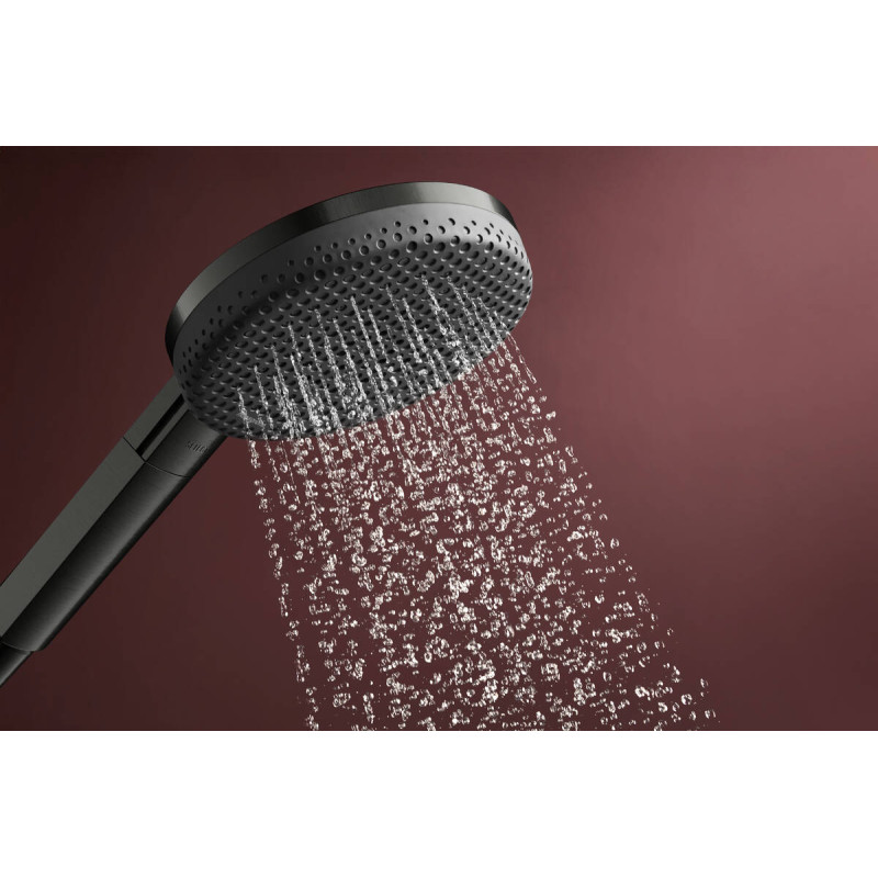 Hansgrohe RAINDANCE ALIVE SELECT S душовий набір EcoSmart (ручний душ 3режими, шланг, тримач), шліфованний чорний хром, (24611340)