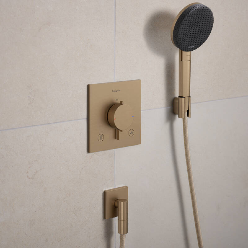 Hansgrohe RAINDANCE ALIVE SELECT S душовий набір EcoSmart (ручний душ 3режими, шланг, тримач), шліфованна бронза, (24611140)