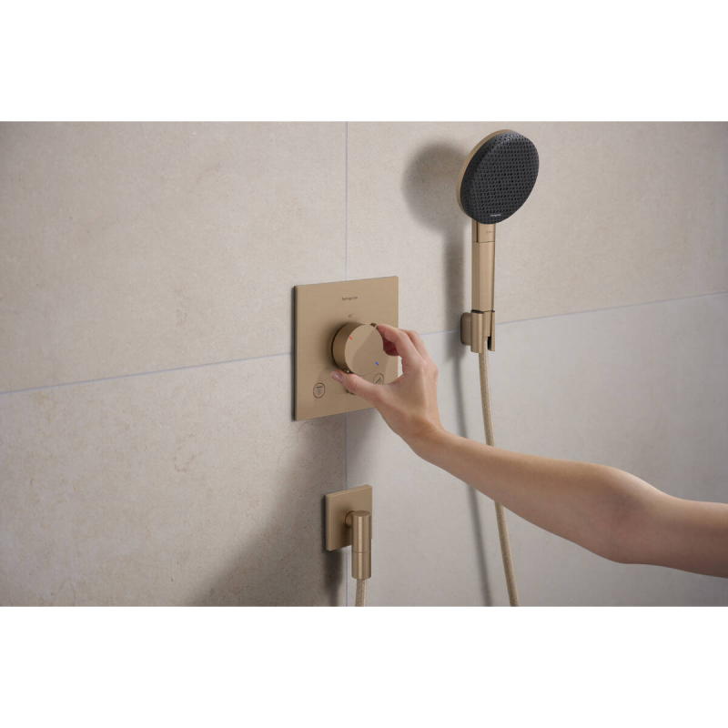 Hansgrohe RAINDANCE ALIVE SELECT S душовий набір EcoSmart (ручний душ 3режими, шланг, тримач), шліфованна бронза, (24611140)
