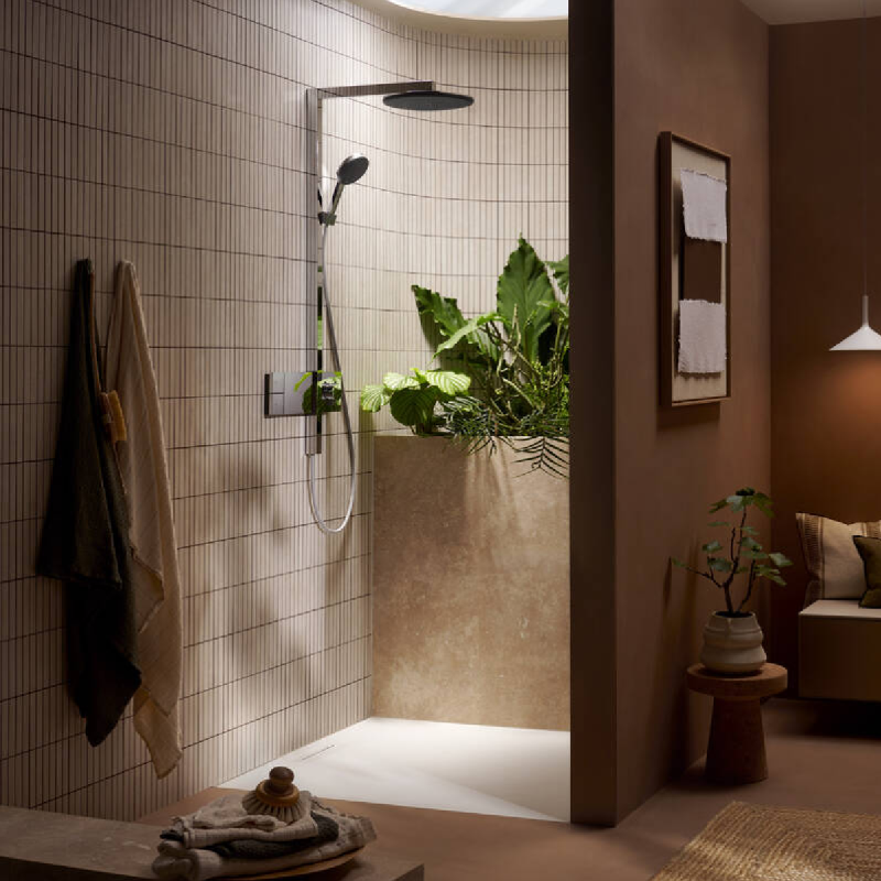 Hansgrohe RAINDANCE ALIVE S душова система Showerpipe 300, 1jet, з термостатом, хром, (24582000)