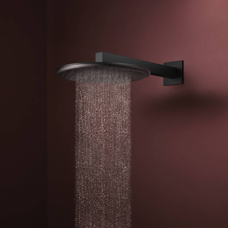 Hansgrohe RAINDANCE ALIVE S верхній душ 300мм, 2 режими, з тримачем, колір чорний матовий, (24540670)