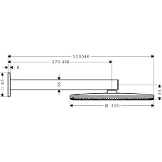 Hansgrohe RAINDANCE ALIVE S верхній душ 300мм, 2 режими, з тримачем, колір хром, (24540000)