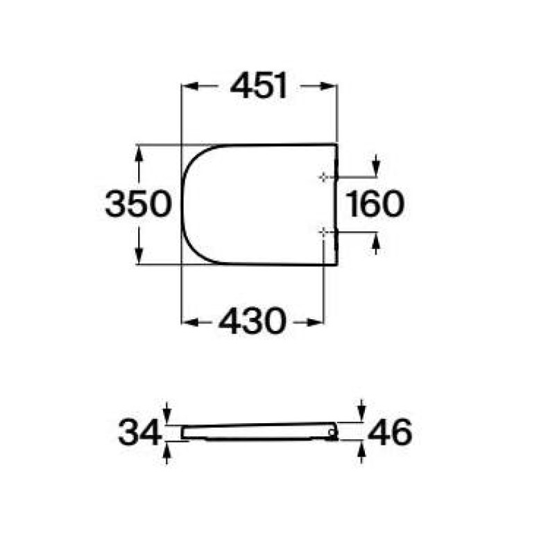 ROCA GAP сиденье для унитаза, быстросъемное, с системой плавного опускания, Supralit®, (A80147200B)