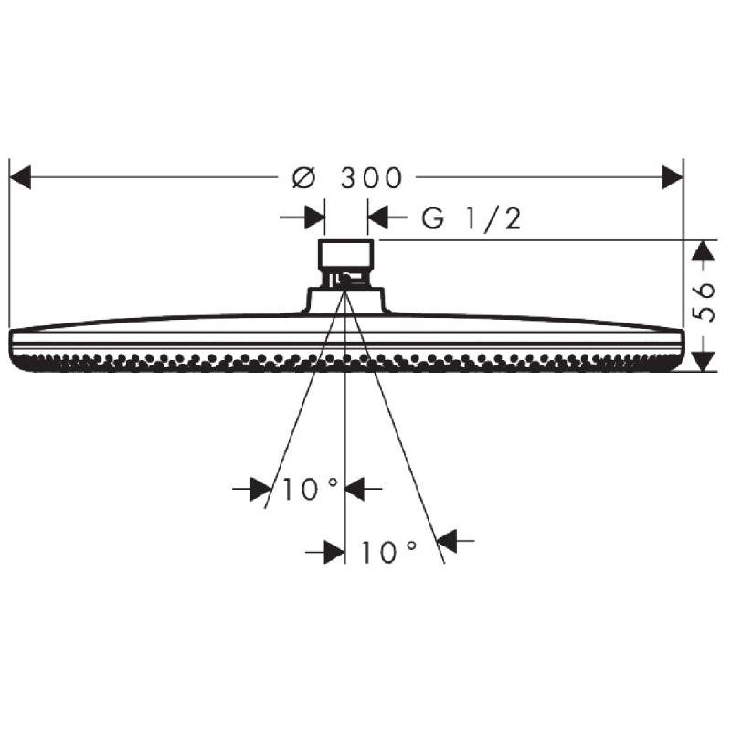 Hansgrohe RAINDANCE ALIVE S верхній душ 300мм, 1 режим, колір шліфованна бронза, (24520140)