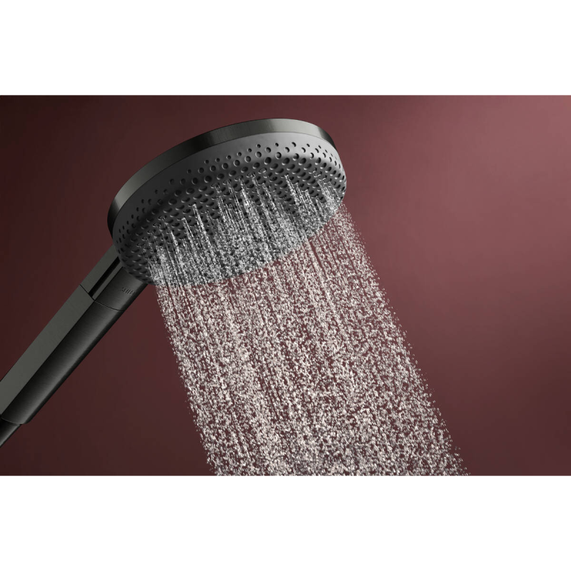 Hansgrohe RAINDANCE ALIVE SELECT S ручной душ (3 типа струи RainAir, PowderRain, Massage), шлифованный черный хром, (24500340)