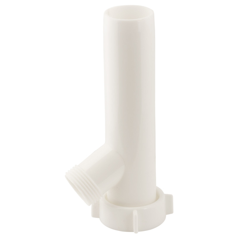 TAU Сифон для кухонної мийки з пластиковим випуском 3½" виведенням під пральну машину, квадратним переливом і гнучким відведенням Ø40/50мм (чорний) (9842822)