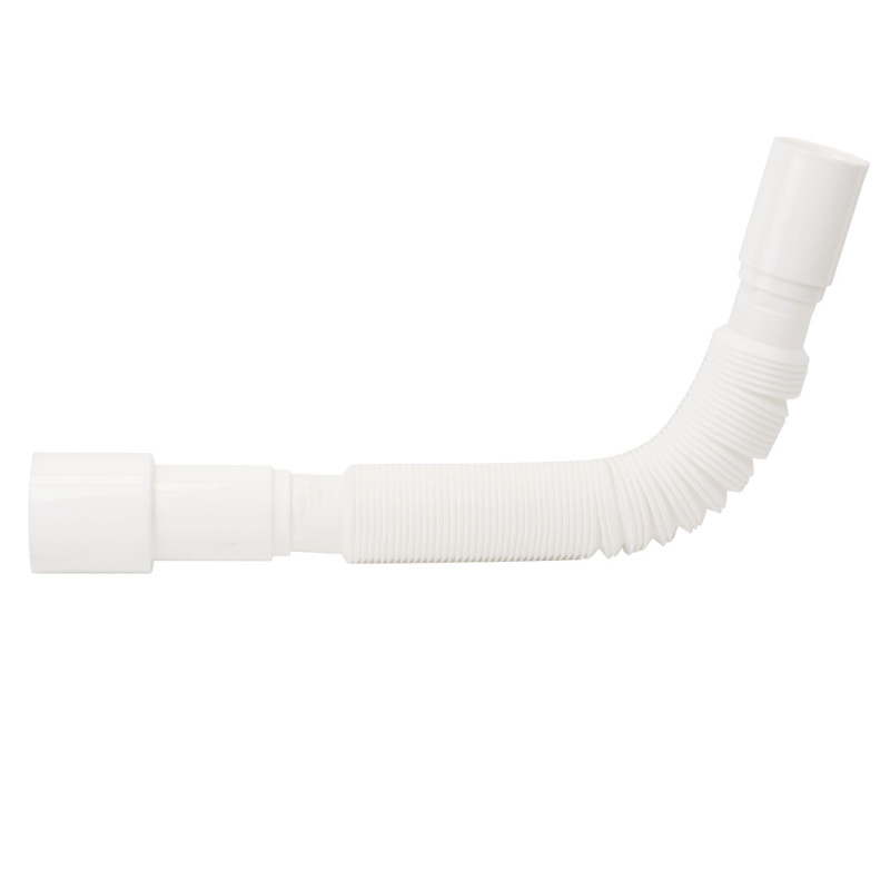 TAU Сифон для кухонної мийки з нержавіючим випуском 3½" виводом під пральну машину, квадратним переливом і гнучким відведенням Ø40/50мм (9842521)