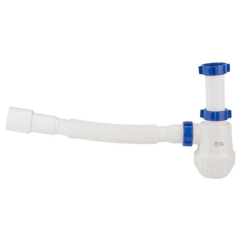 TAU Сифон для кухонної мийки без випуску з гнучким відведенням Ø40/50мм (9842731)