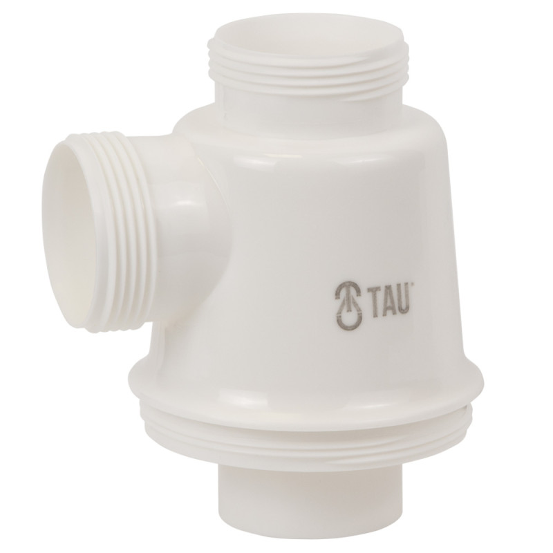 TAU Сифон для кухонної мийки з нержавіючим випуском 3½" круглим переливом і гнучким відведенням Ø40/50мм (9842530)