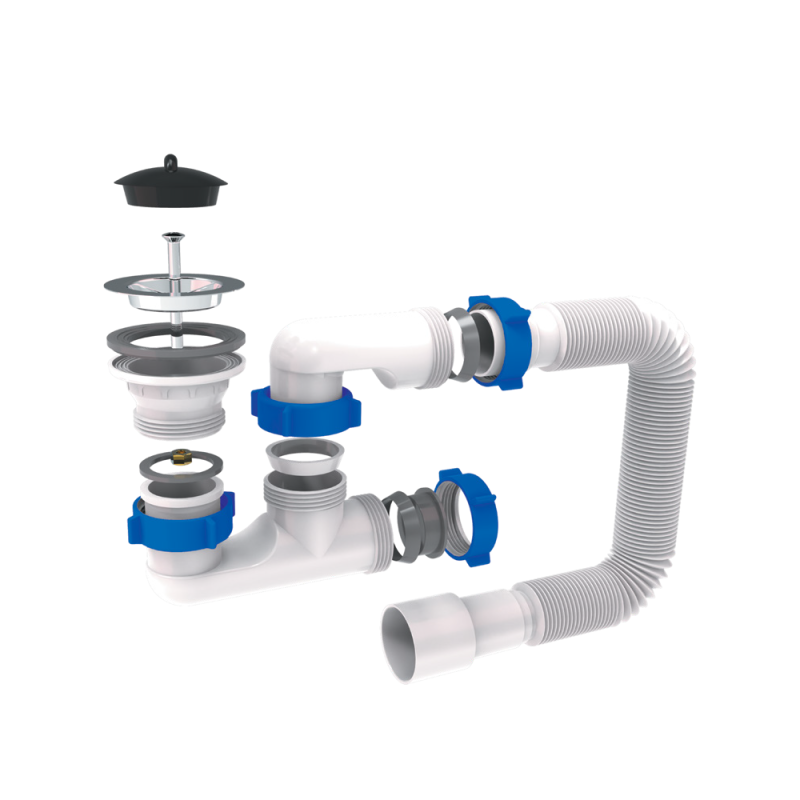 TAU Сифон для душового піддону з гнучким відведенням Ø40/50мм (9844620)