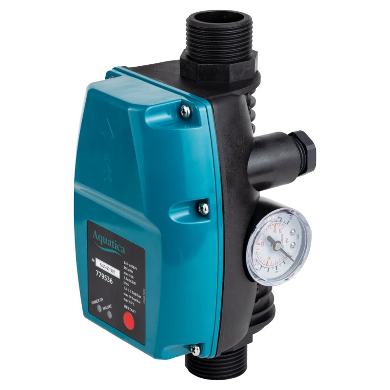 Aquatica Контролер тиску електронний 1.1кВт Ø1" рег тиску вкл 1.0-3.5 bar (779536)