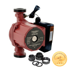 Aquatica Насос циркуляційний з термодатчиком 100Вт Hmax 6м Qmax 75л/хв Ø1½" 180мм+гайки Ø1" (774032)