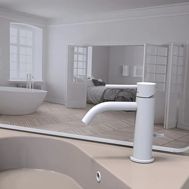 Paffoni Смеситель для умывальника Light LIG 071 BO без донного клапана белый (LIG071BO)