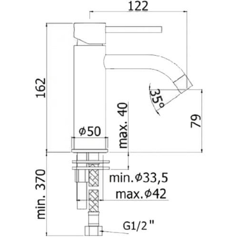 Paffoni Смеситель для умывальника Light LIG 071 BO без донного клапана белый (LIG071BO)