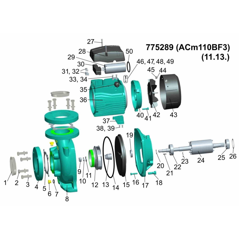 Leo Насос відцентровий 1.1кВт Hmax 12.5м Qmax 900л/хв 3" 3.0 (775289)