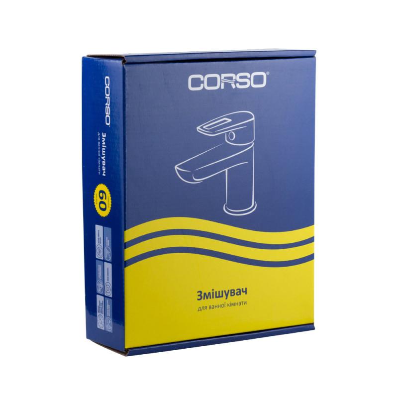 Corso Змішувач LIRI Ø35 для раковини литий на шпильці DF-2A140C (9632000)