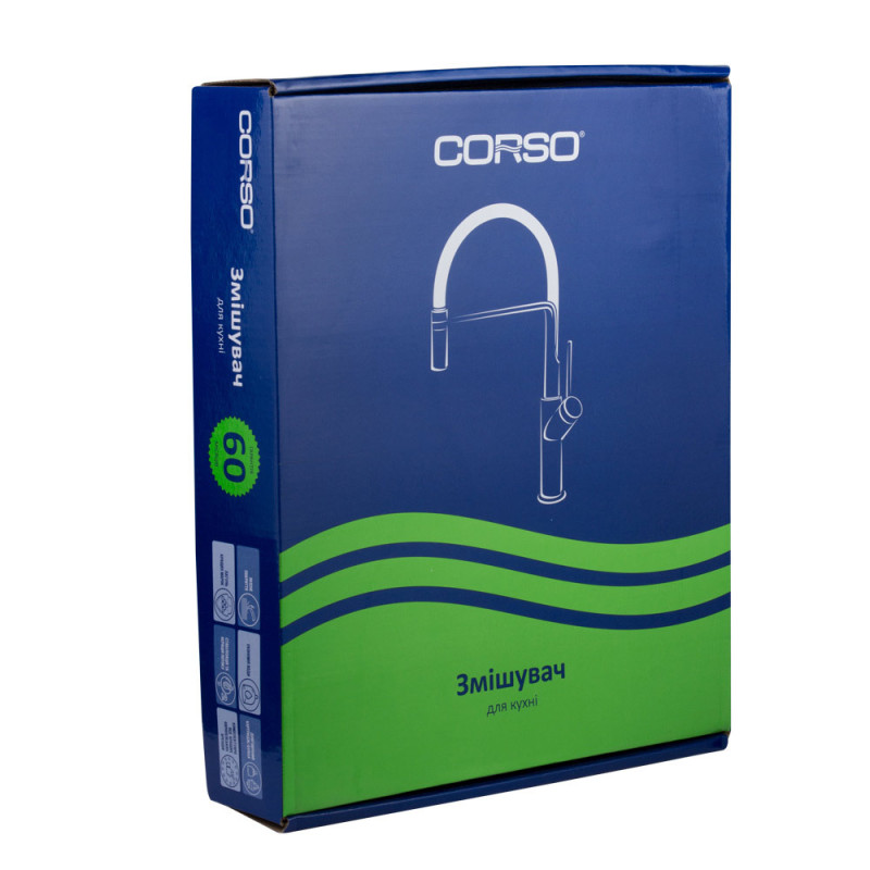 Corso Змішувач BRENTA 1/2" для кухні Г-излив на шпильці FE-5B252K (9679104)