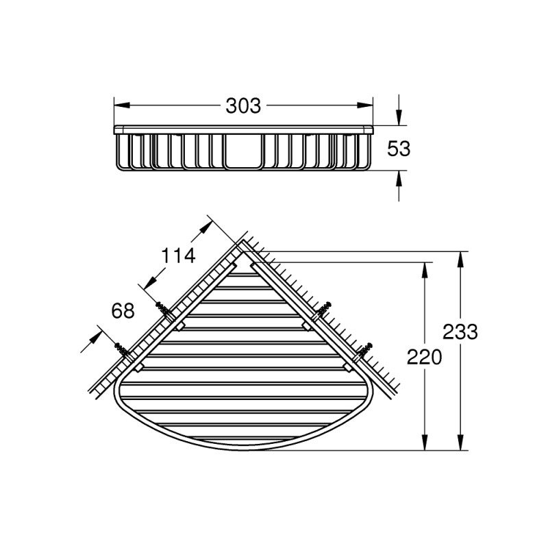 Grohe Start Cosmopolitan Велика кутова поличка-решітка (41172000)