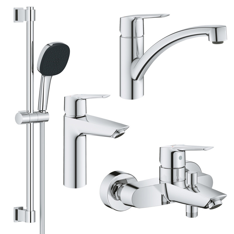 Grohe Набiр змiшувачiв QuickFix Start 4 в 1 для ванни та кухні (UA202301KE)