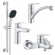 Grohe Набiр змiшувачiв QuickFix Start 4 в 1 для ванни та кухні (UA202301KE)