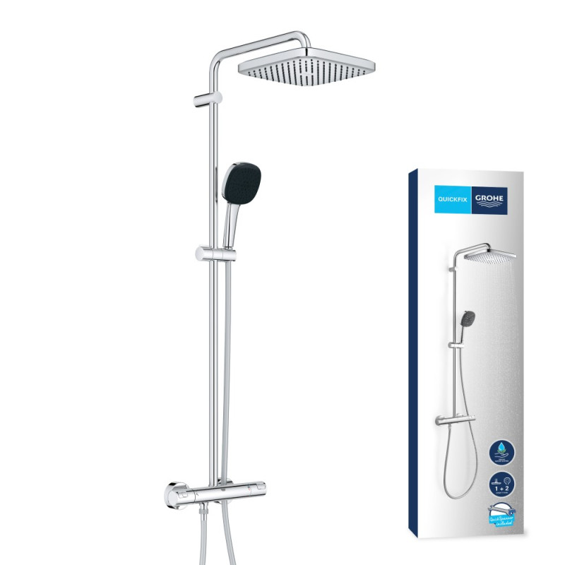 Grohe Vitalio Comfort 250 Душова система з термостатом для настінного монтажу (26696001)