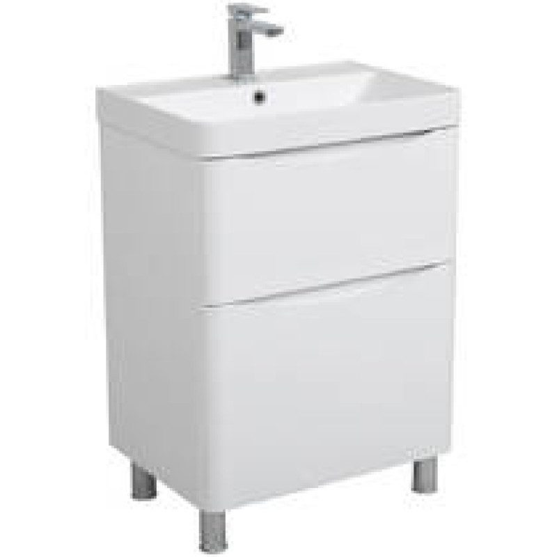 Аквародос Шафка АМЕРИНА + раковина DEEP 60 , білий глянець, напольна (22914)