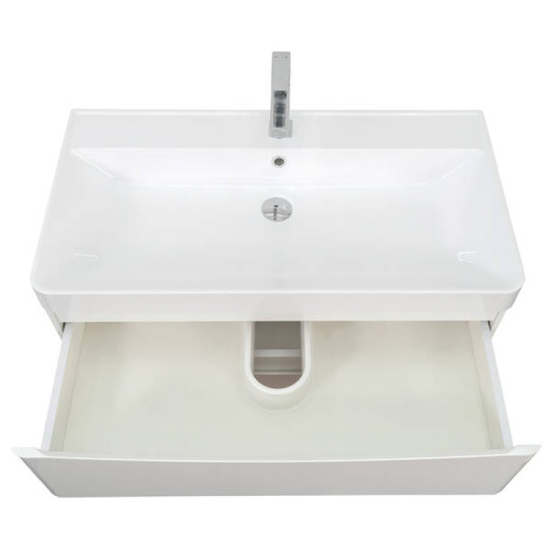 Аквародос Шафка АМЕРИНА + раковина DEEP 60 , білий глянець, напольна (22914)