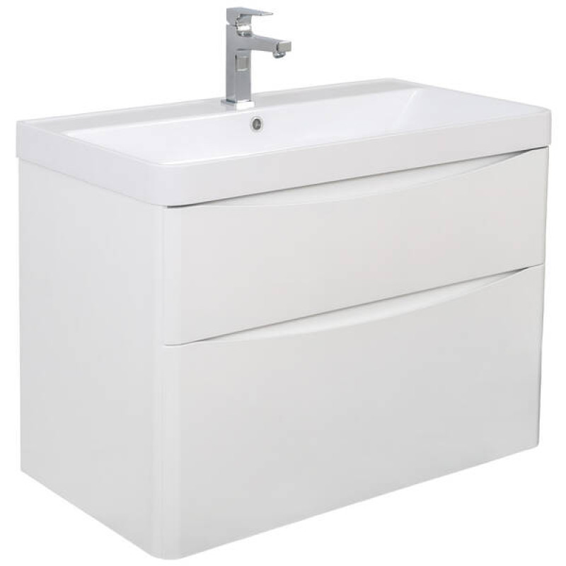 Аквародос Шафка АМЕРИНА + раковина DEEP 60 , білий глянець, напольна (22914)