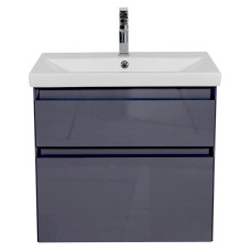 Аквародос Шафка ЕЛІТ 70+раковина ЕЛІТ 70, графіт глянець, підвісна (11278)