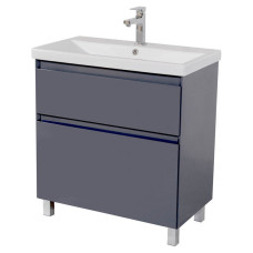 Аквародос Шафка ЕЛІТ 70+раковина ЕЛІТ 70, графіт глянець, д/підлоги (11279)