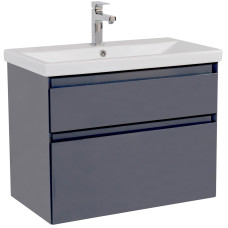 Аквародос Шафка ЕЛІТ графіт глянець + раковина ELITE 80 см, консольна (11280)